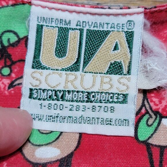 Uniform Advantage Red Scrub Jacket "Surfin' Santa" - Picture 5 of 5